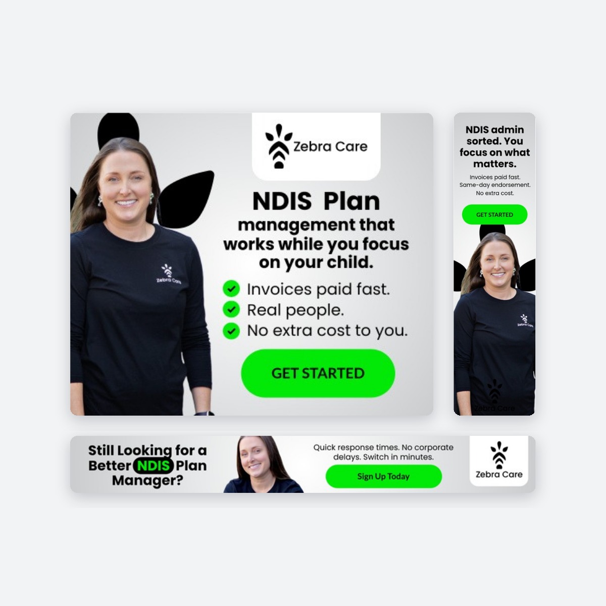 Zebra Care display banners