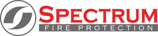 Spectrum Fire Protection logo with a stylized flame inside a circle next to the company name.