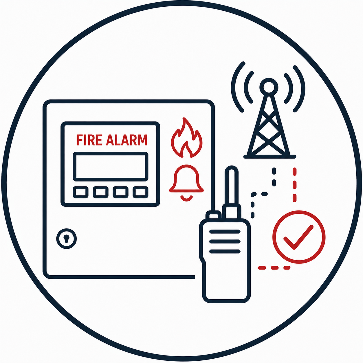 No fire symbol with a flame inside a circular border crossed by a diagonal line.