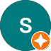 Green circular profile icon with white letter 'S' and an orange star badge on the bottom right.
