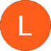 Orange circle with a white uppercase letter L centered inside.