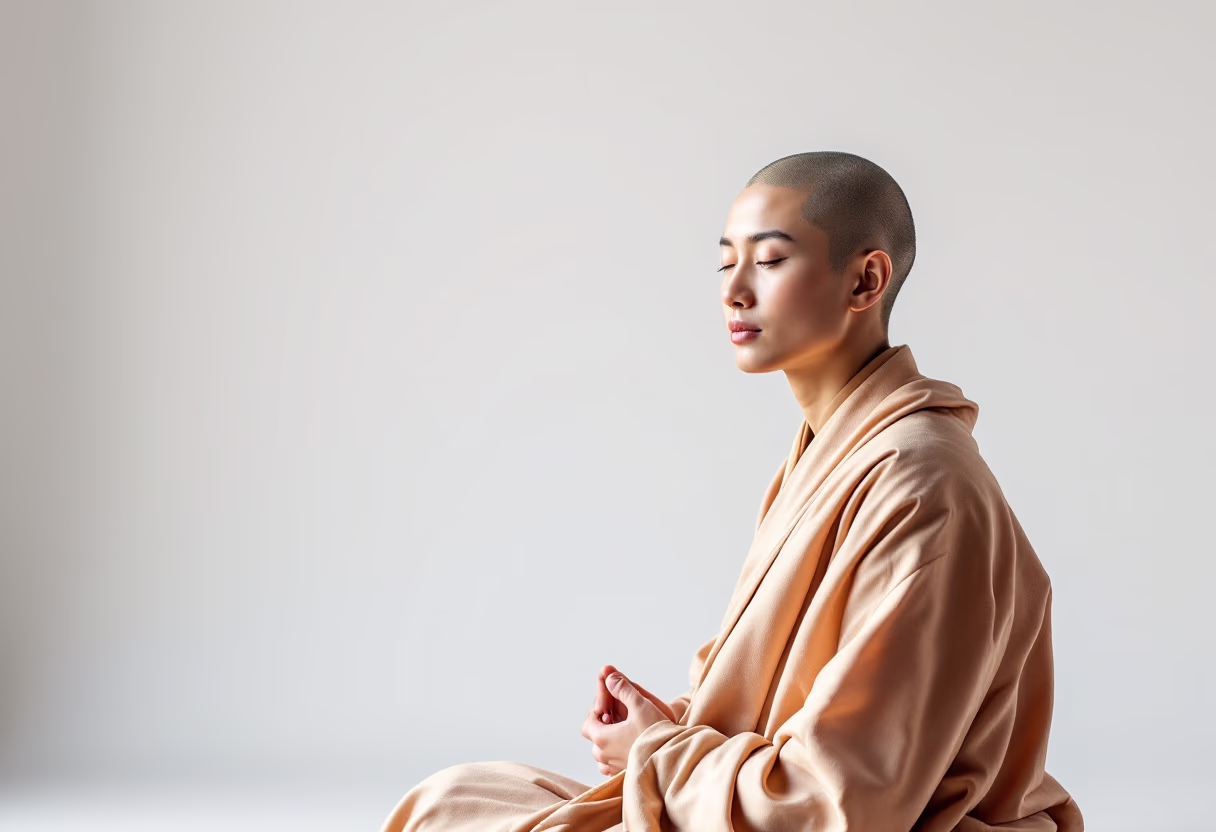 image of monks practicing meditation