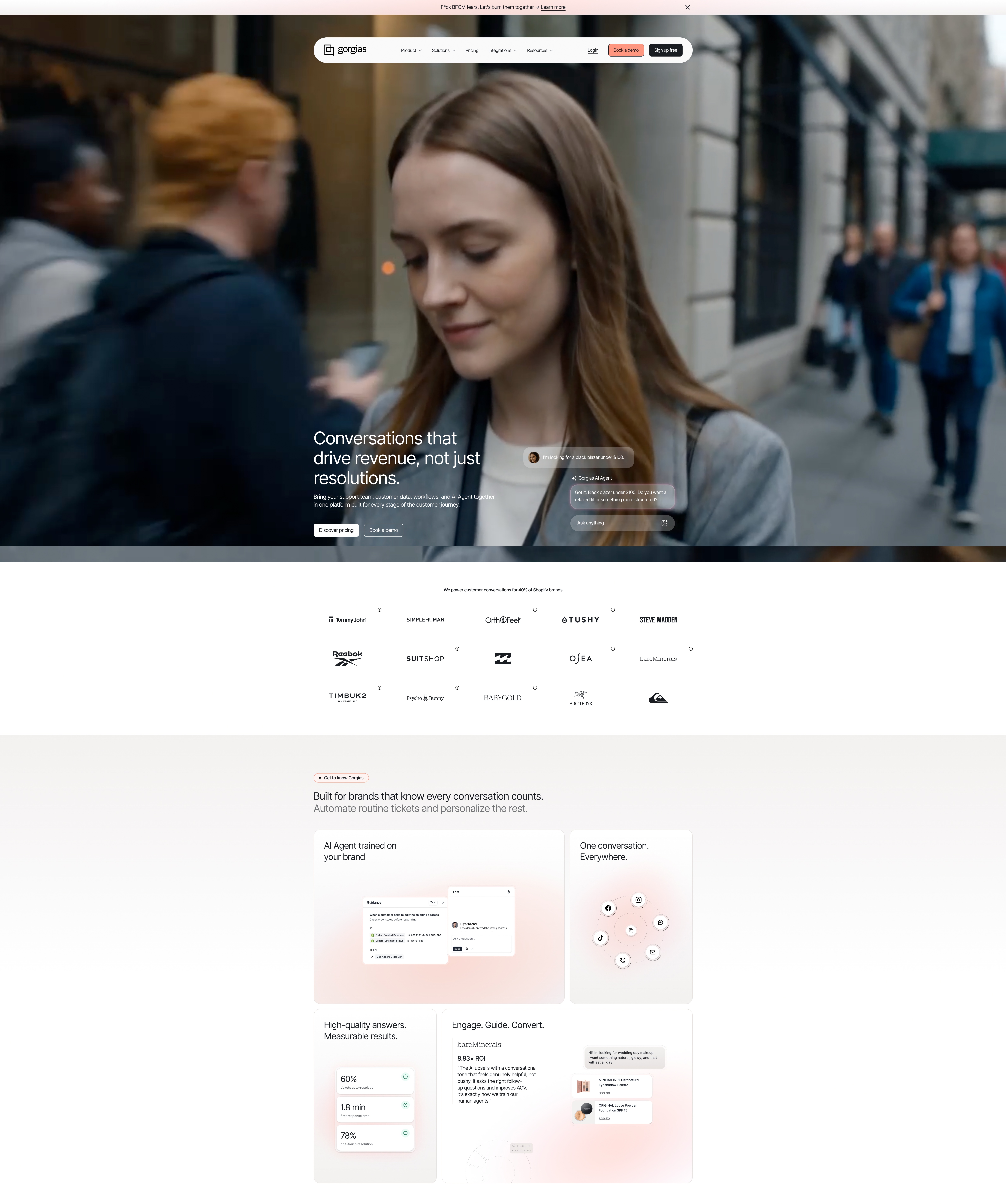 Gorgias homepage