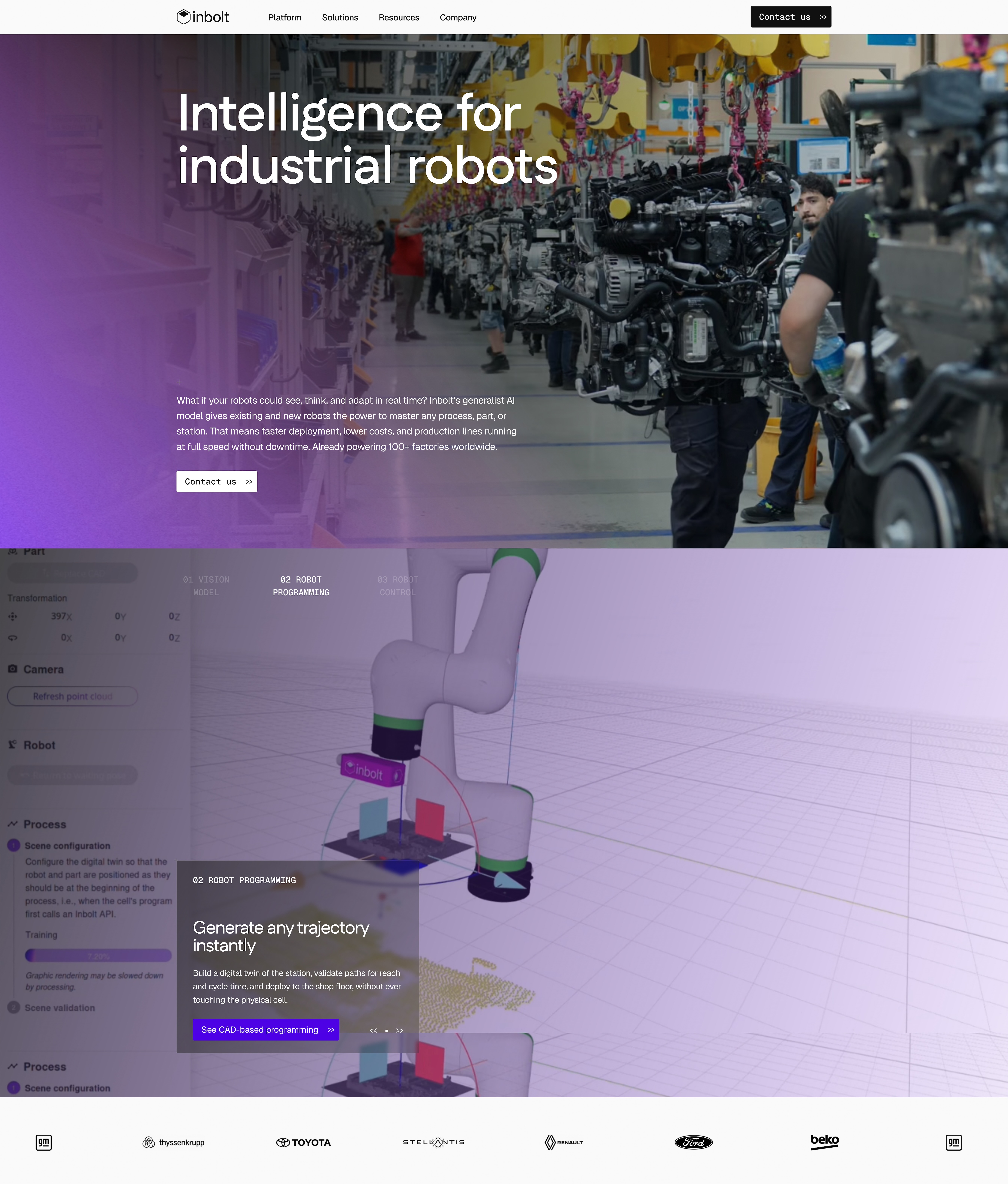 Inbolt homepage