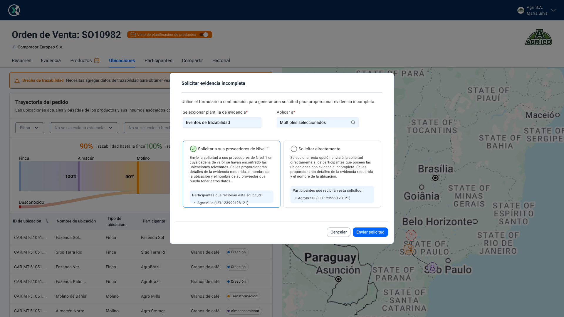 Cobertura de servicio