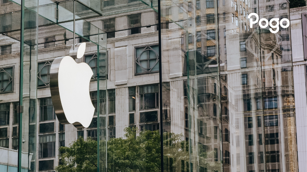 Apple store with Apple Logo.