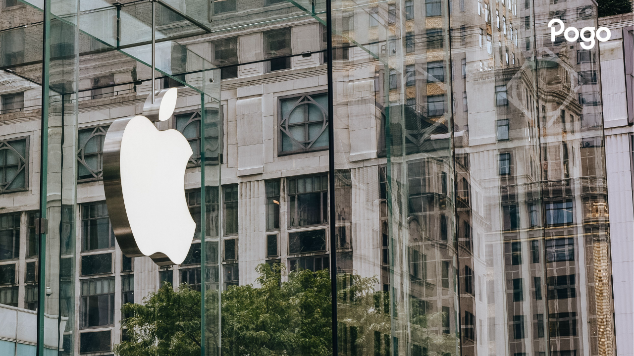 Apple store with Apple Logo. 