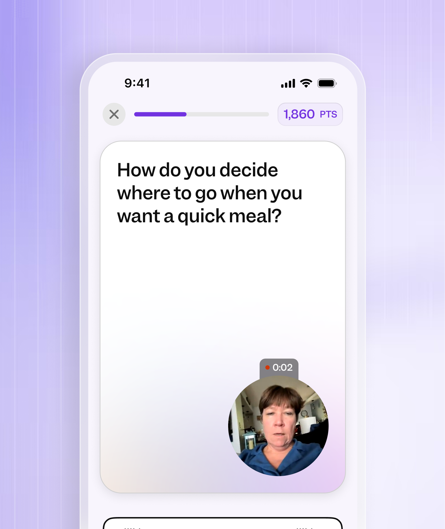 Purchase-verified shopper answering an AI interview about quick meals.