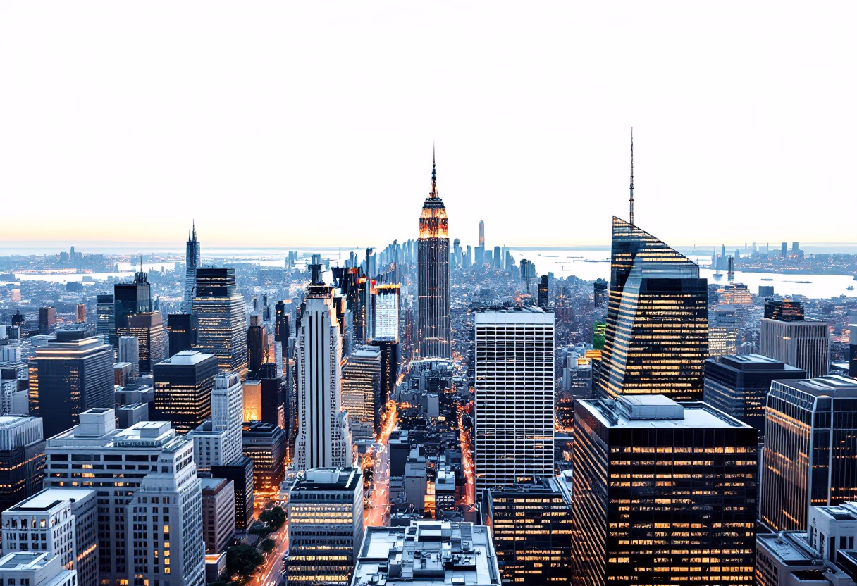[background image] image of cityscape at dusk (for a pr firm)