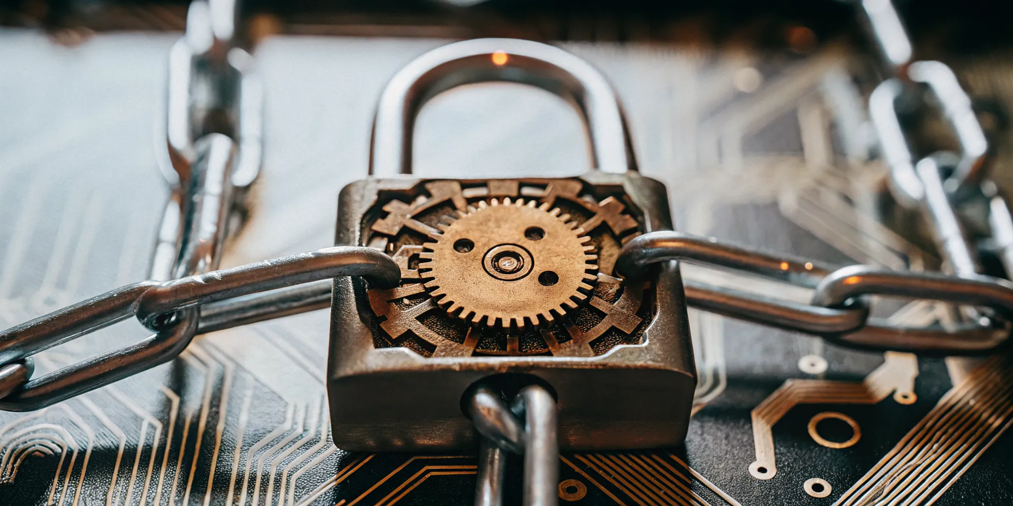 High-tech cybersecurity concept representing software vulnerabilities and ransomware exploitation risks