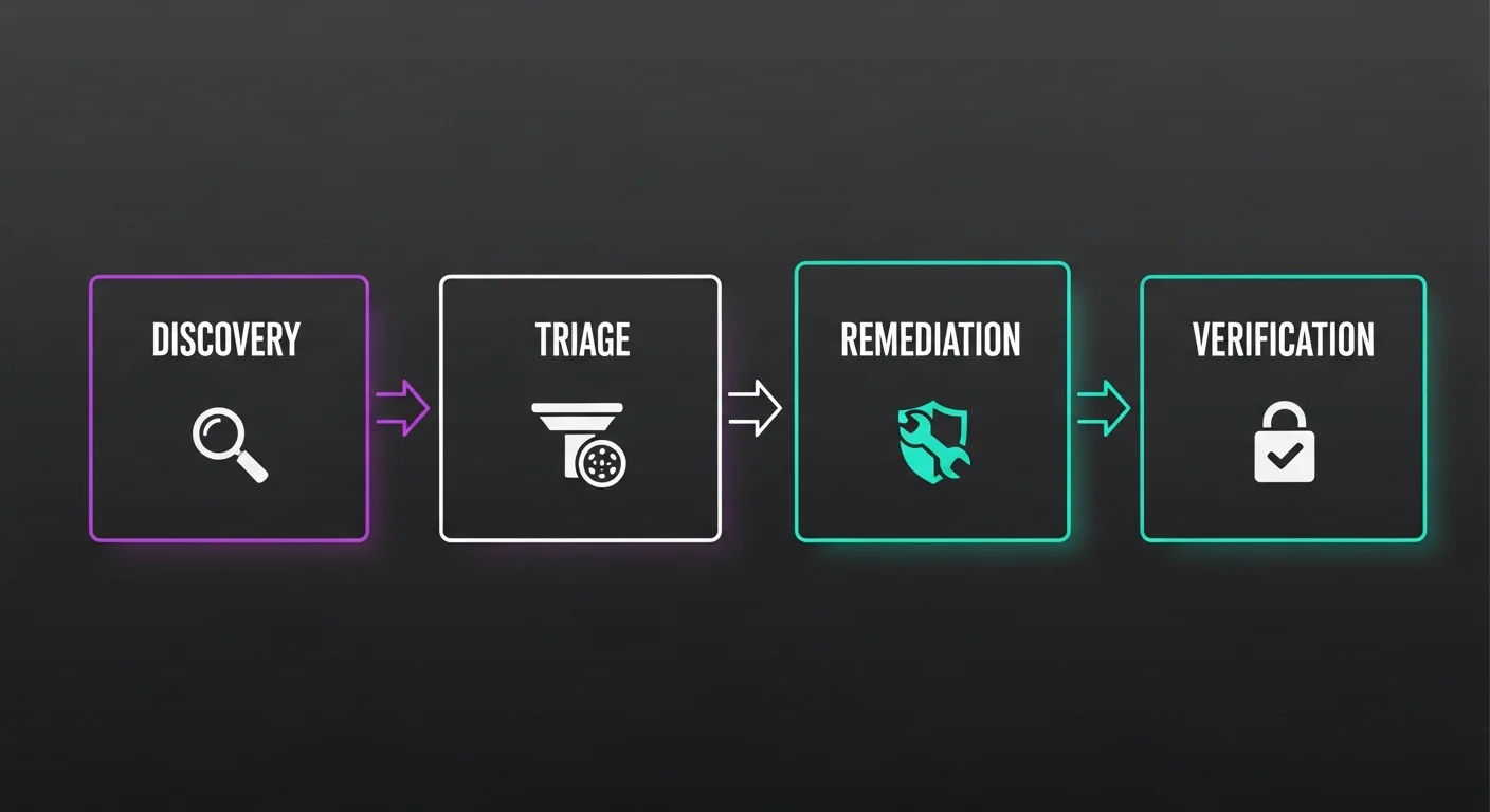 The four phases of mean time to remediate: discovery, triage, remediation, and verification