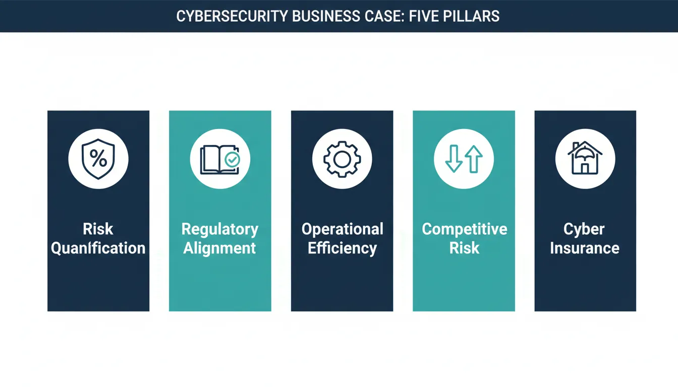 Five pillars of a compelling CTEM business case: risk quantification, regulatory alignment, operational efficiency, competitive risk, and cyber insurance