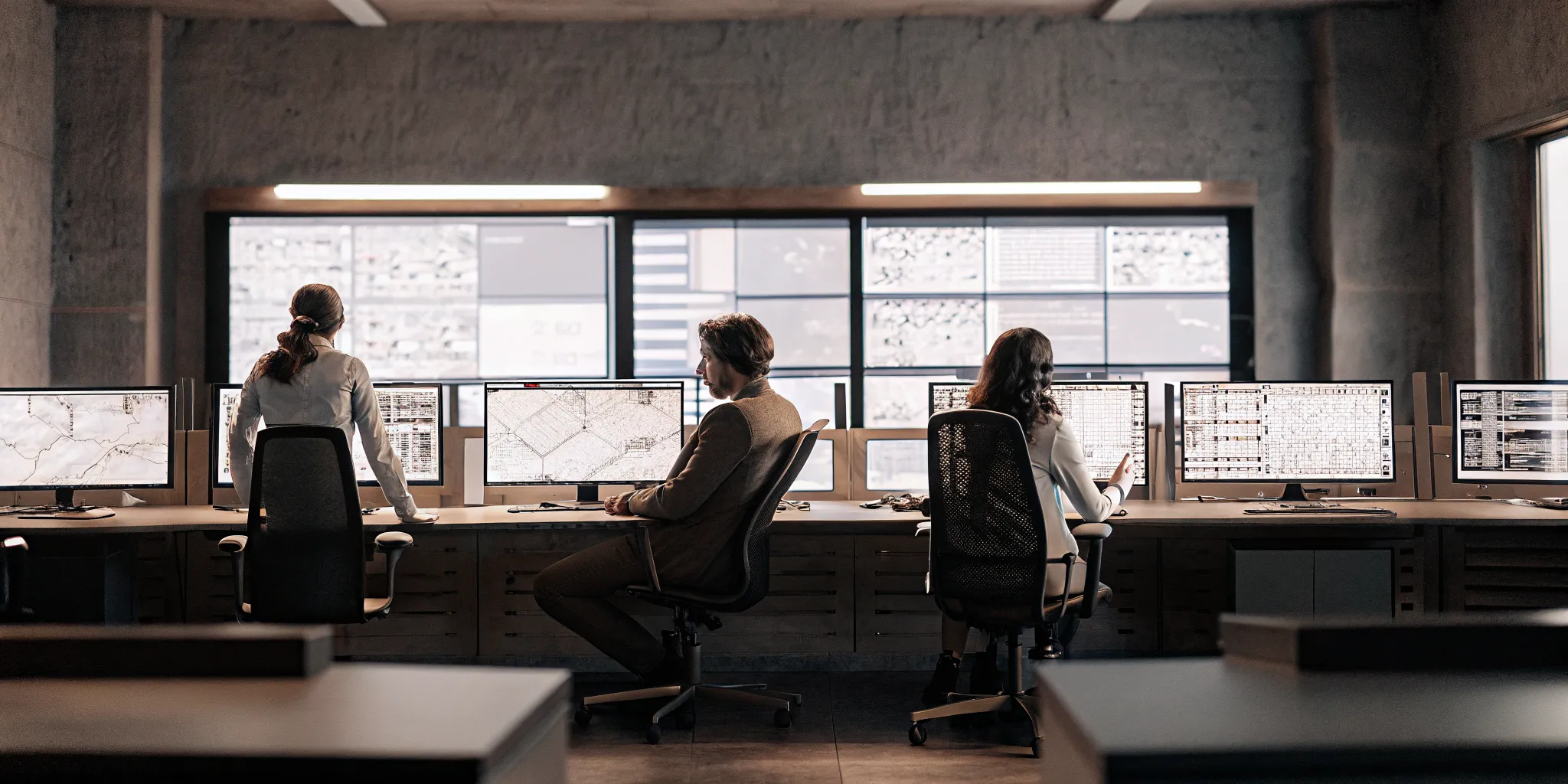 Security team analyzing dark web threat intelligence