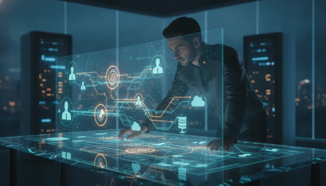 Identity attack surface map connecting human and service identities to enterprise resources