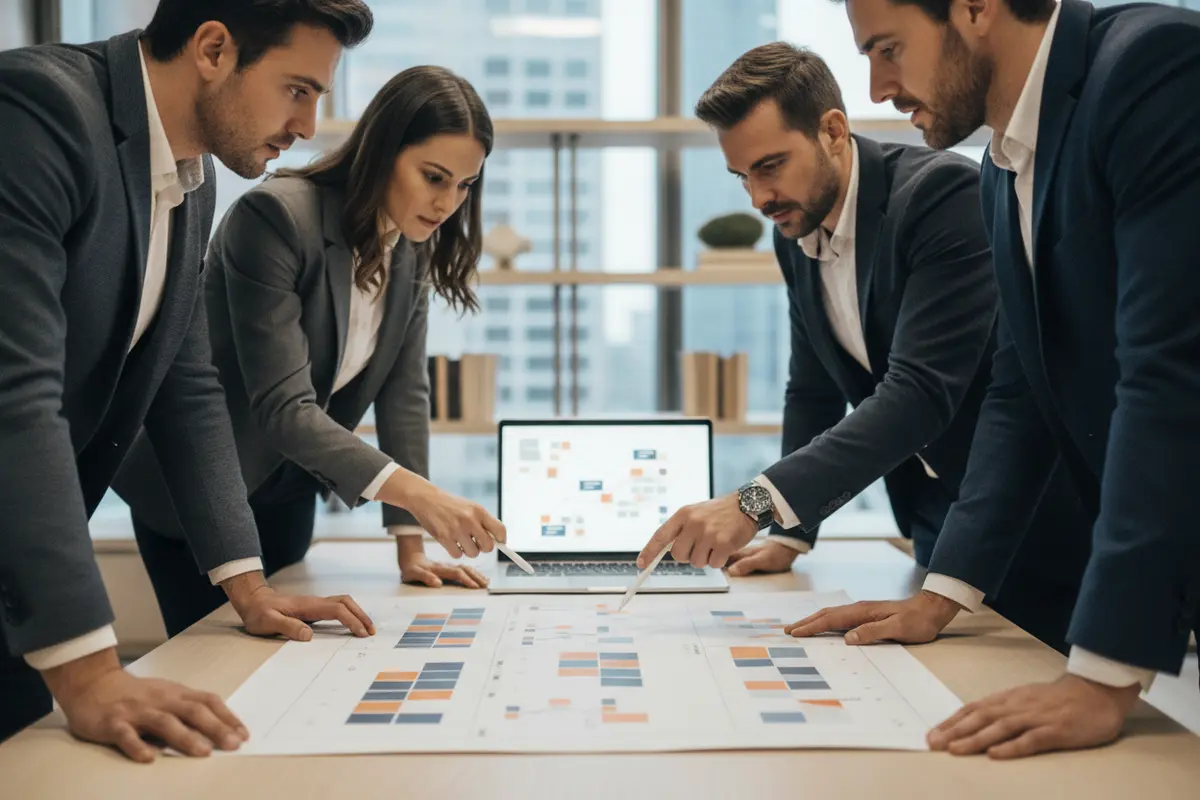 Security leaders comparing exposure management evaluation criteria in a matrix
