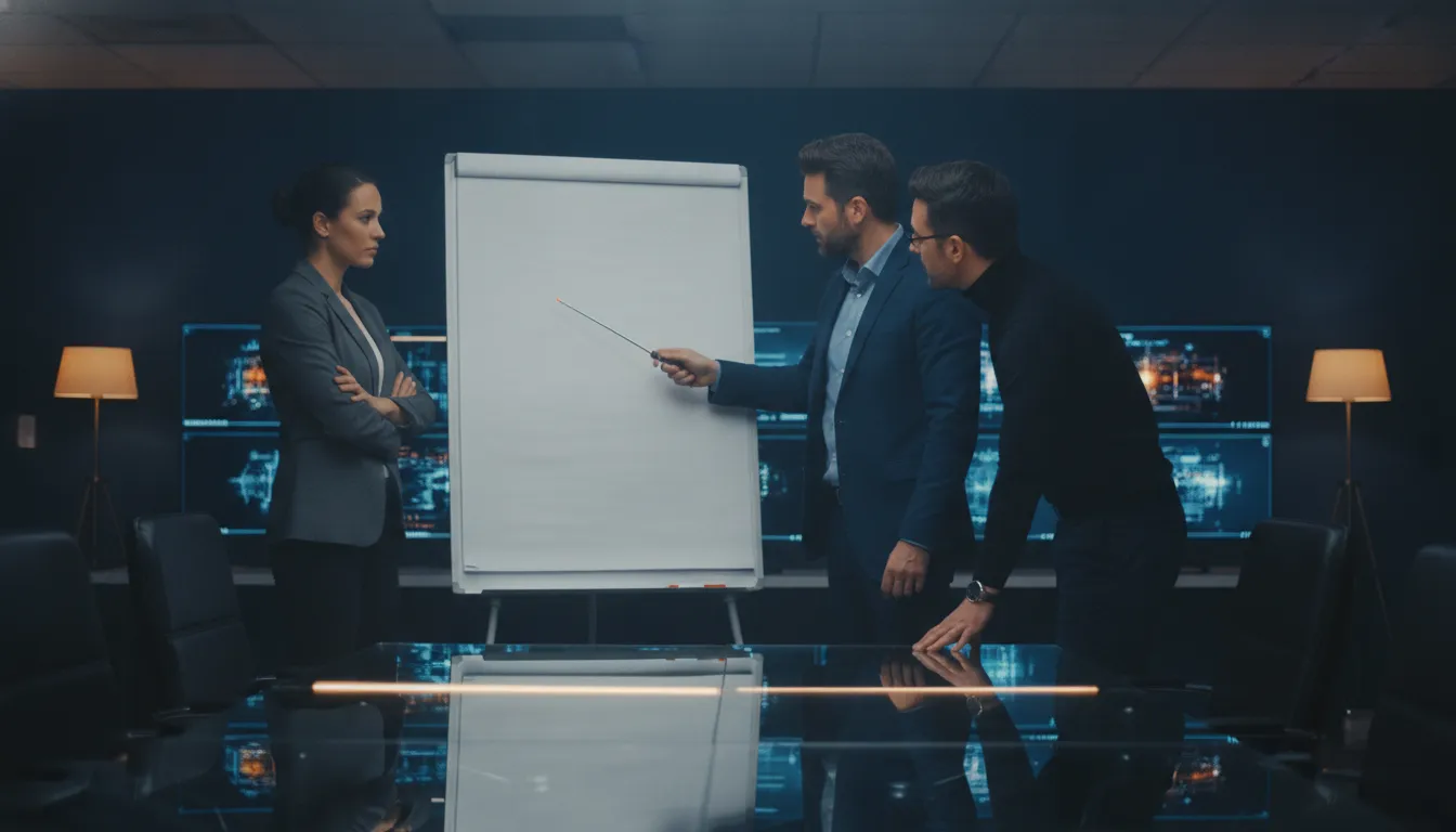 Security leaders review a blank pilot board before comparing exposure workflows