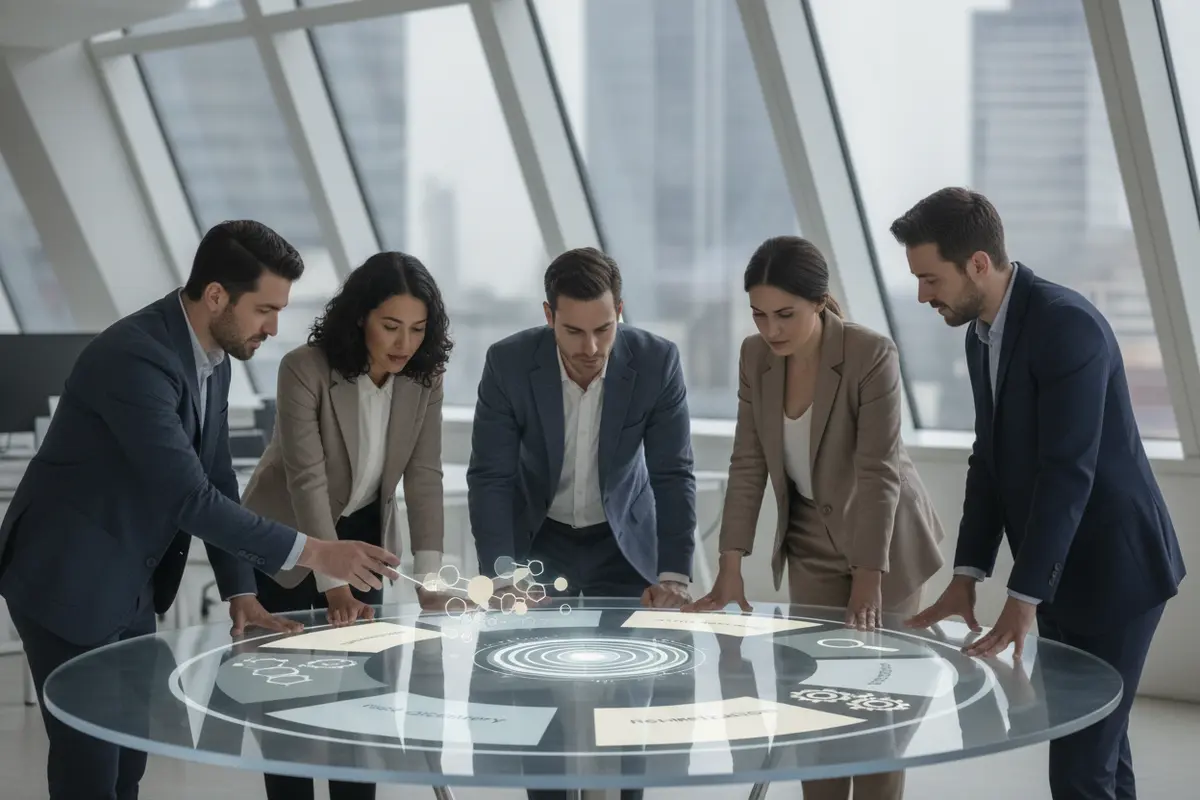 Security professionals aligning on an attack surface governance workflow