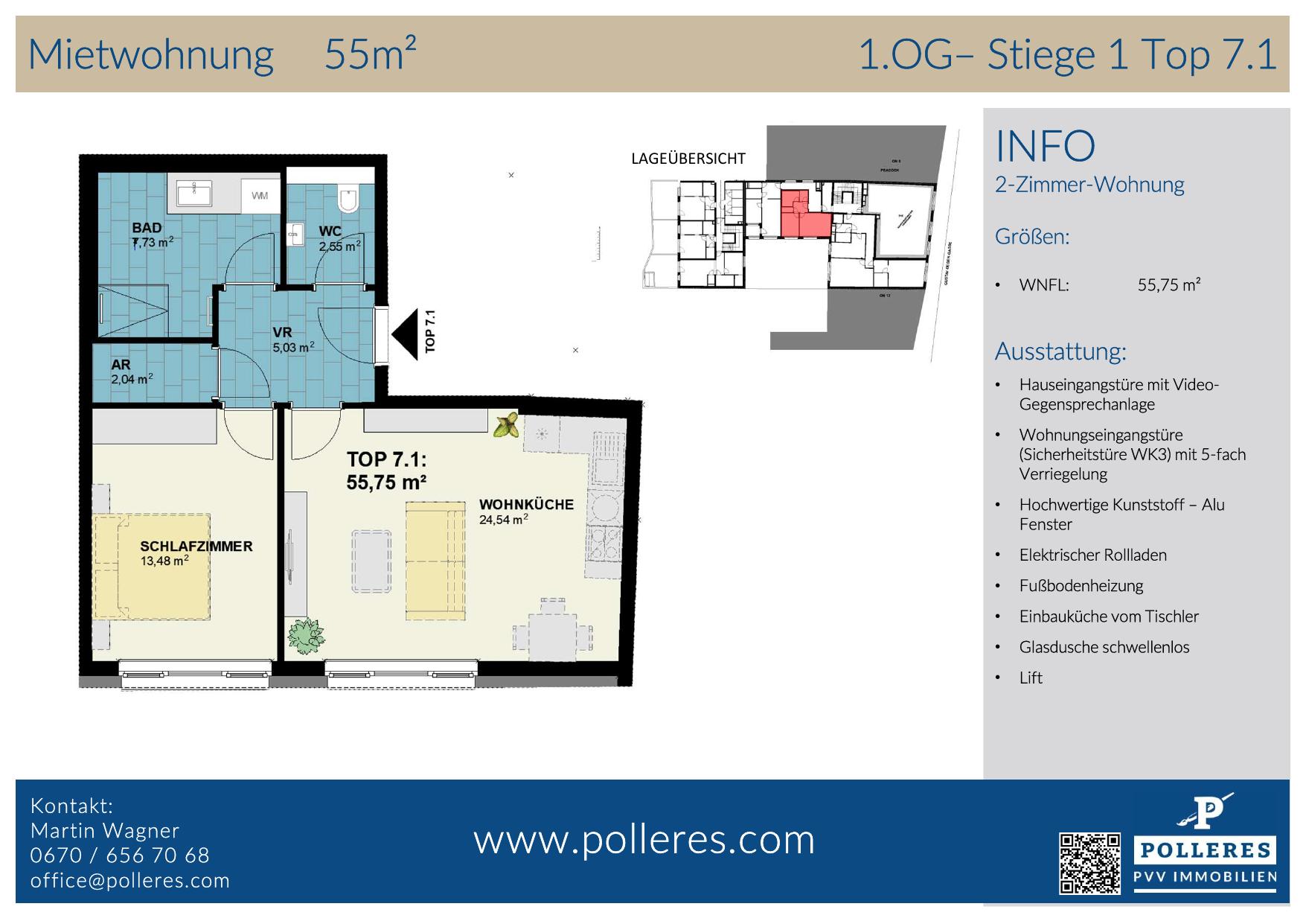 Top 1/7.1 – Grundriss 1. OG