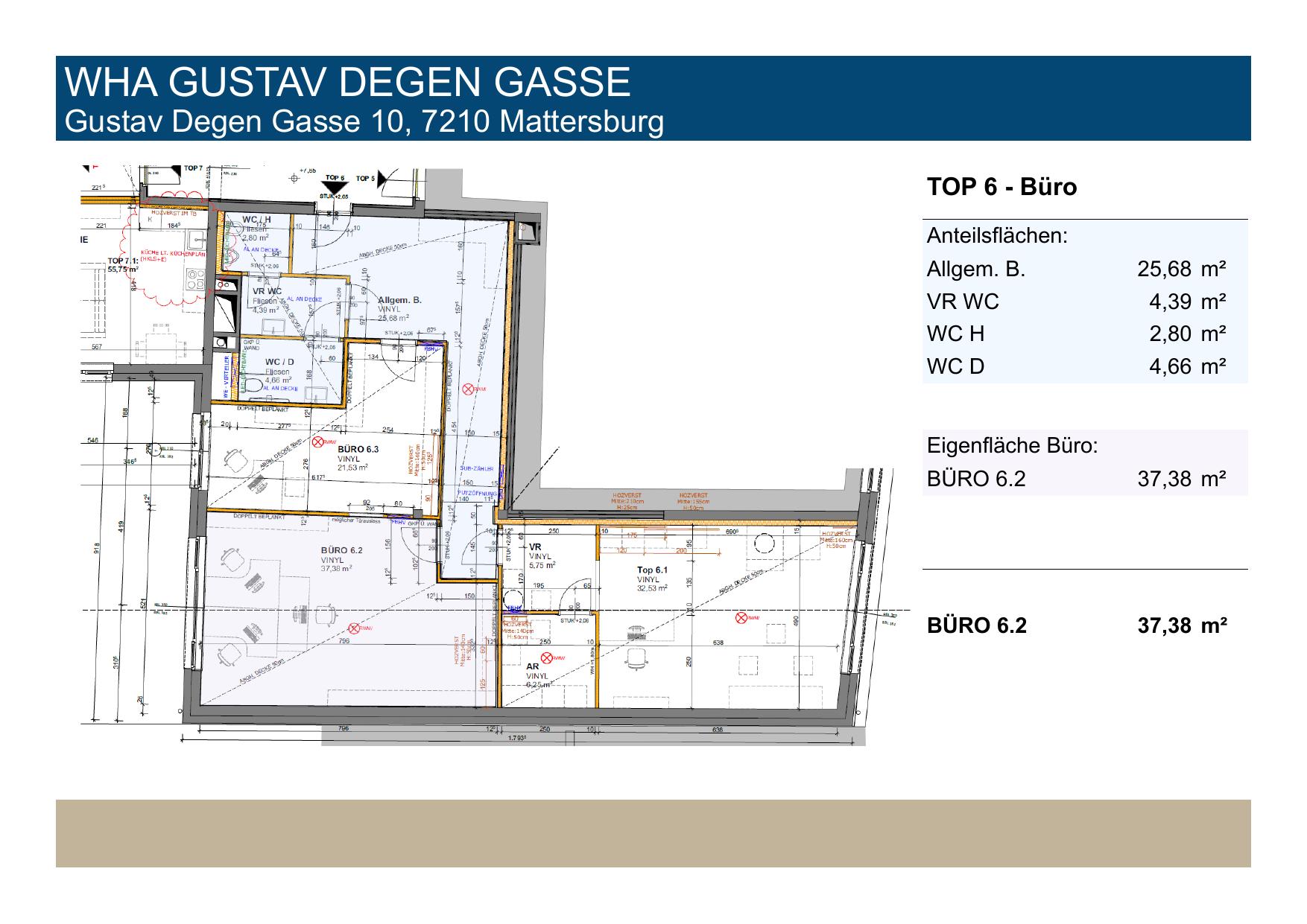 Büro Top 1/6.2 – Grundriss 1. OG