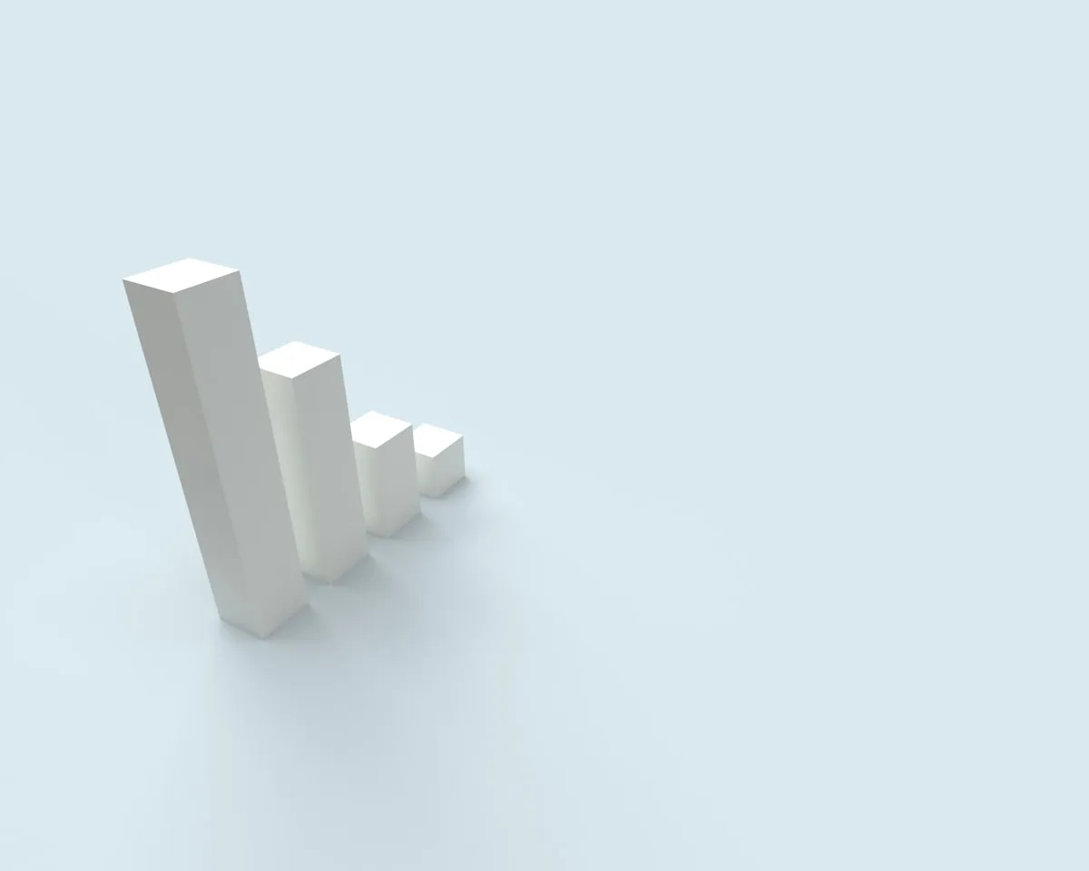 a bar chart is shown on a blue background, Photo by Алекс Арцибашев on Unsplash