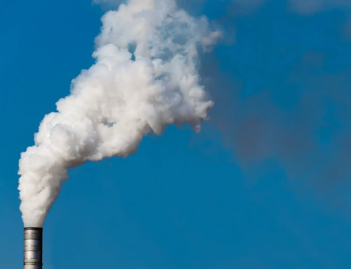 white smoke from factory chimney, Photo by Pawel Czerwinski on Unsplash