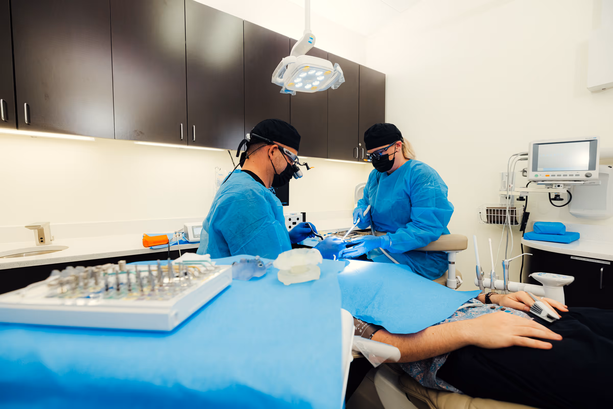 Dental implant surgery day at Arvada Dental Center & Implants in Arvada, CO
