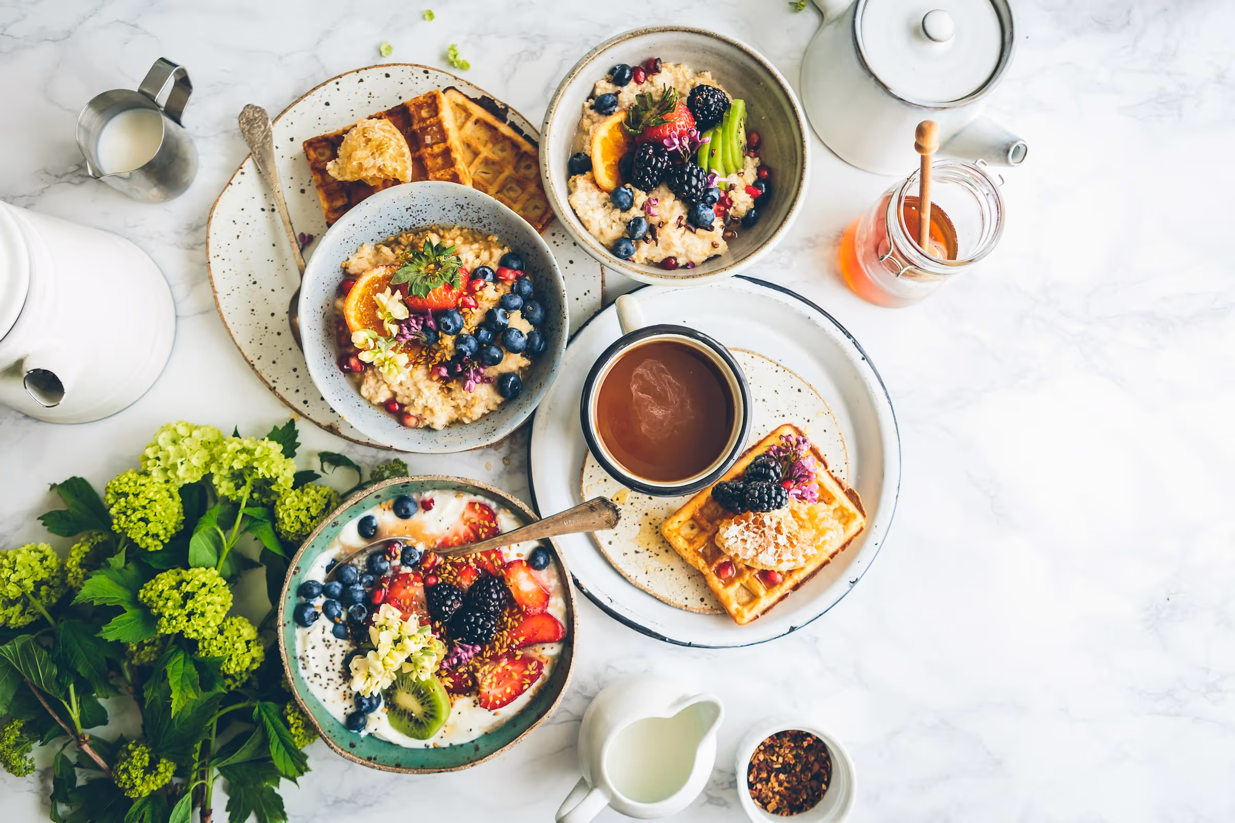 delicious breakfast spread