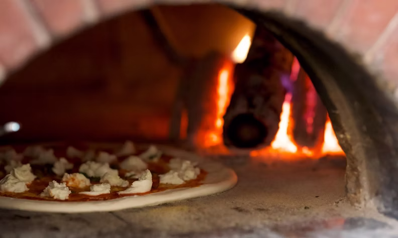 Mount Shasta Craft House pizza in wood fired oven