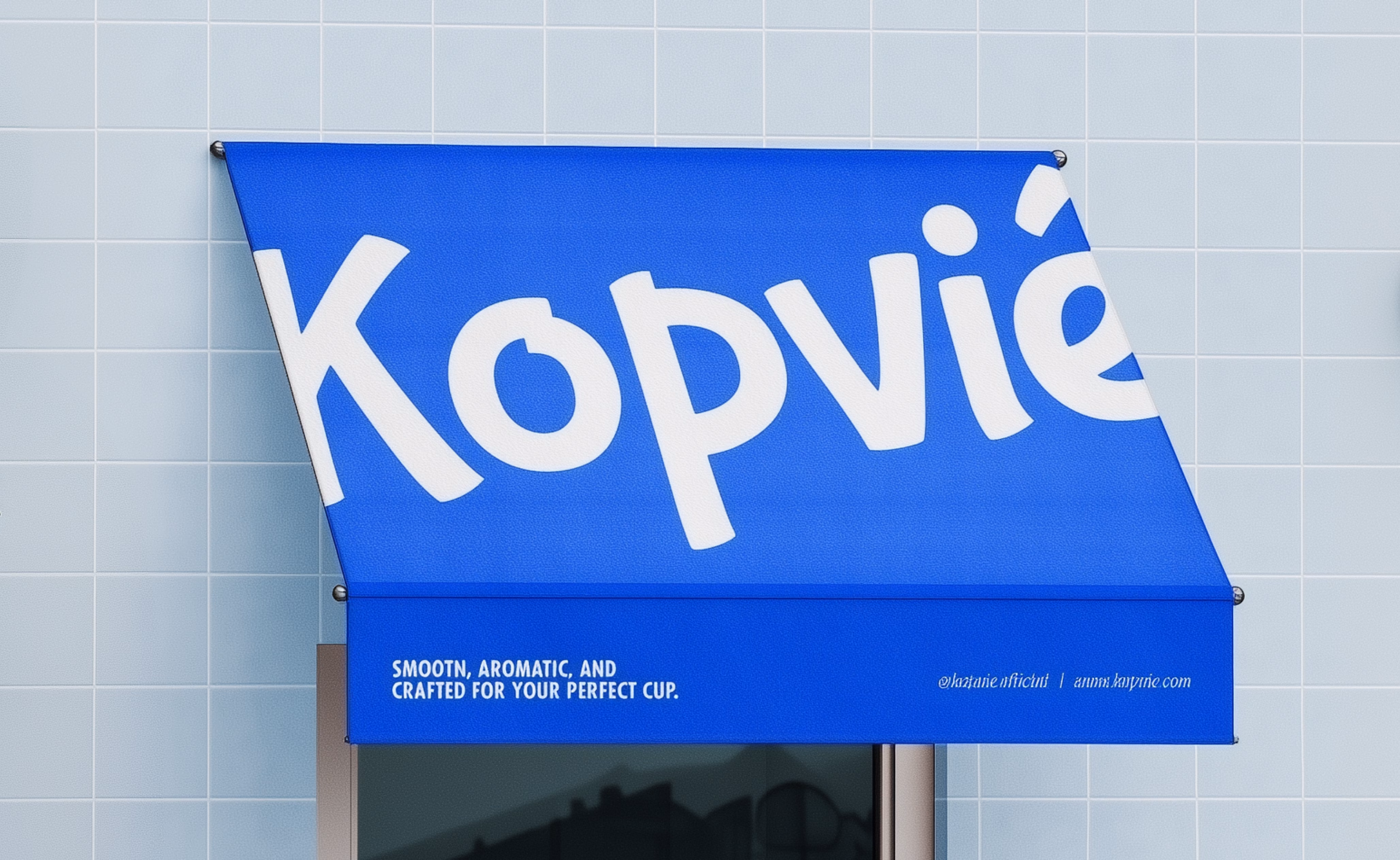 Kopvié coffee house branding identity system design by Hatypo Studio