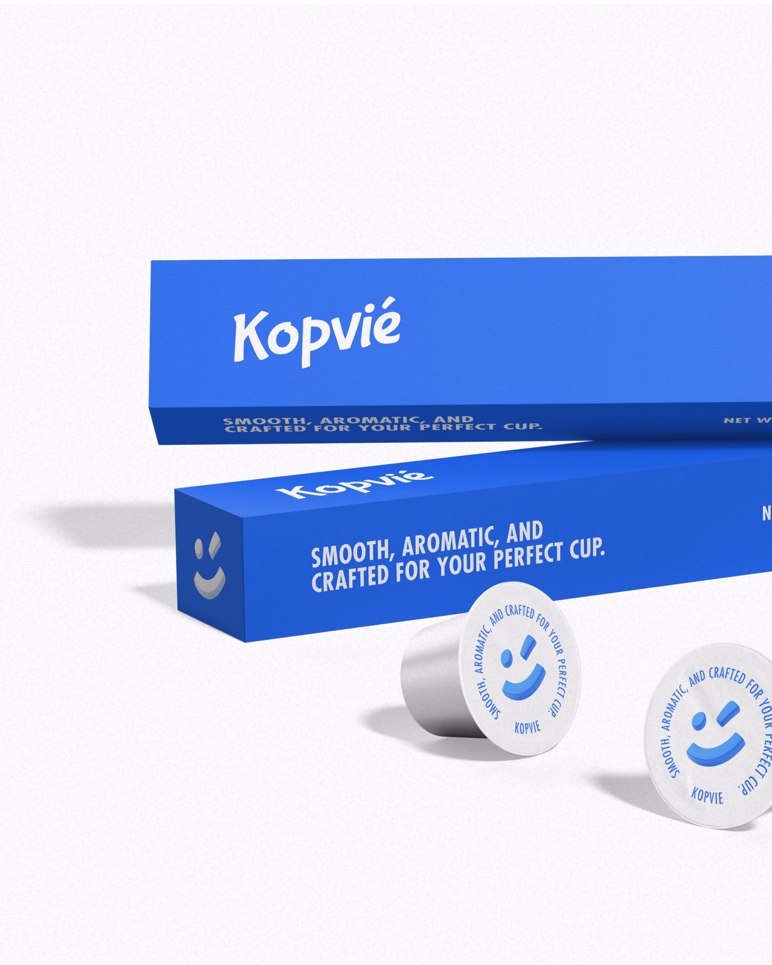 Kopvié product packaging and brand system variations across coffee products
