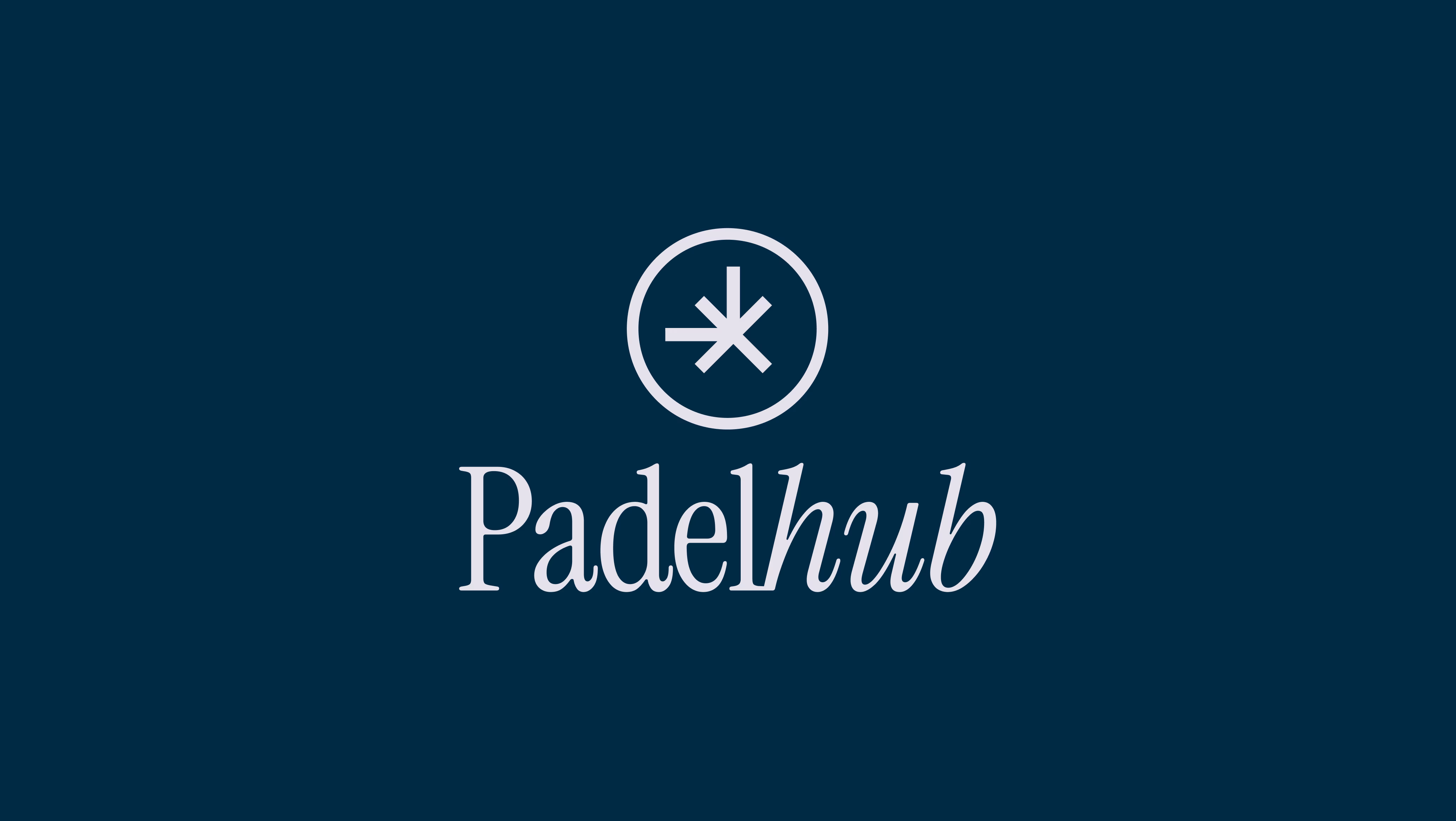 Padelhub brand identity with logo mark and tagline messaging by Hatypo Studio