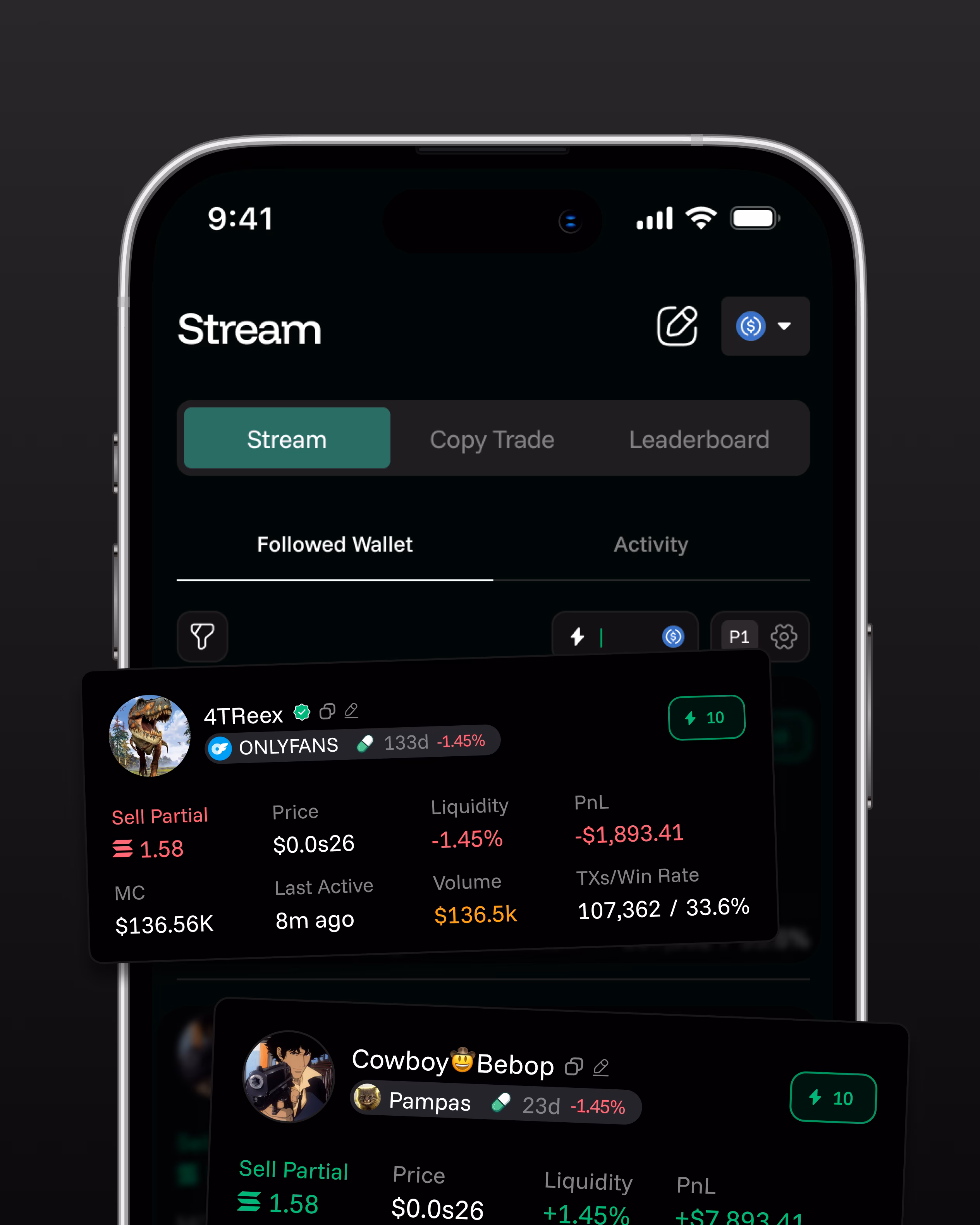 Hero Score feature concept design showing user confidence metric based on investment activity by Hatypo Studio