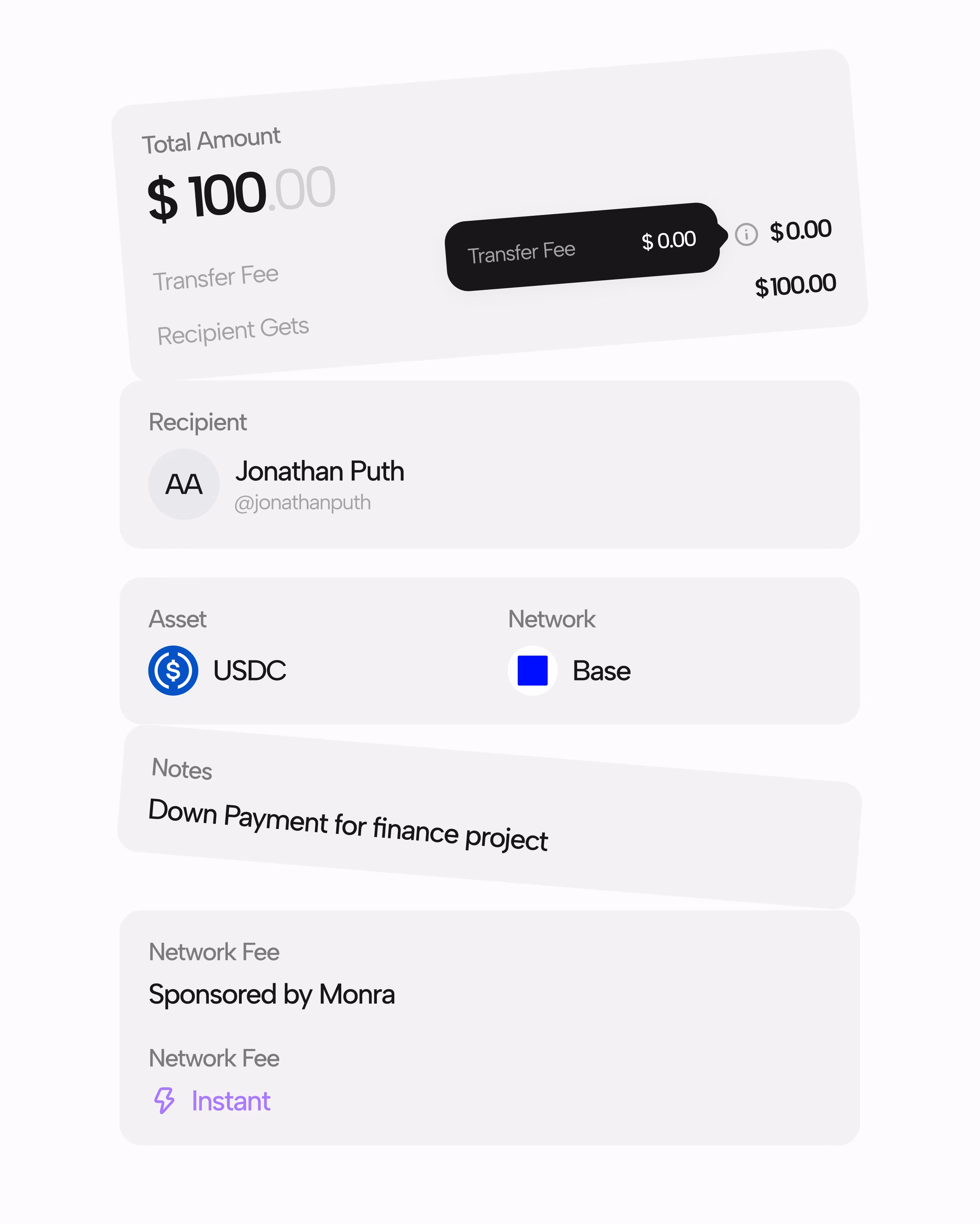 Monra app dashboard design showing account details, transaction overview, and navigation menu by Hatypo Studio