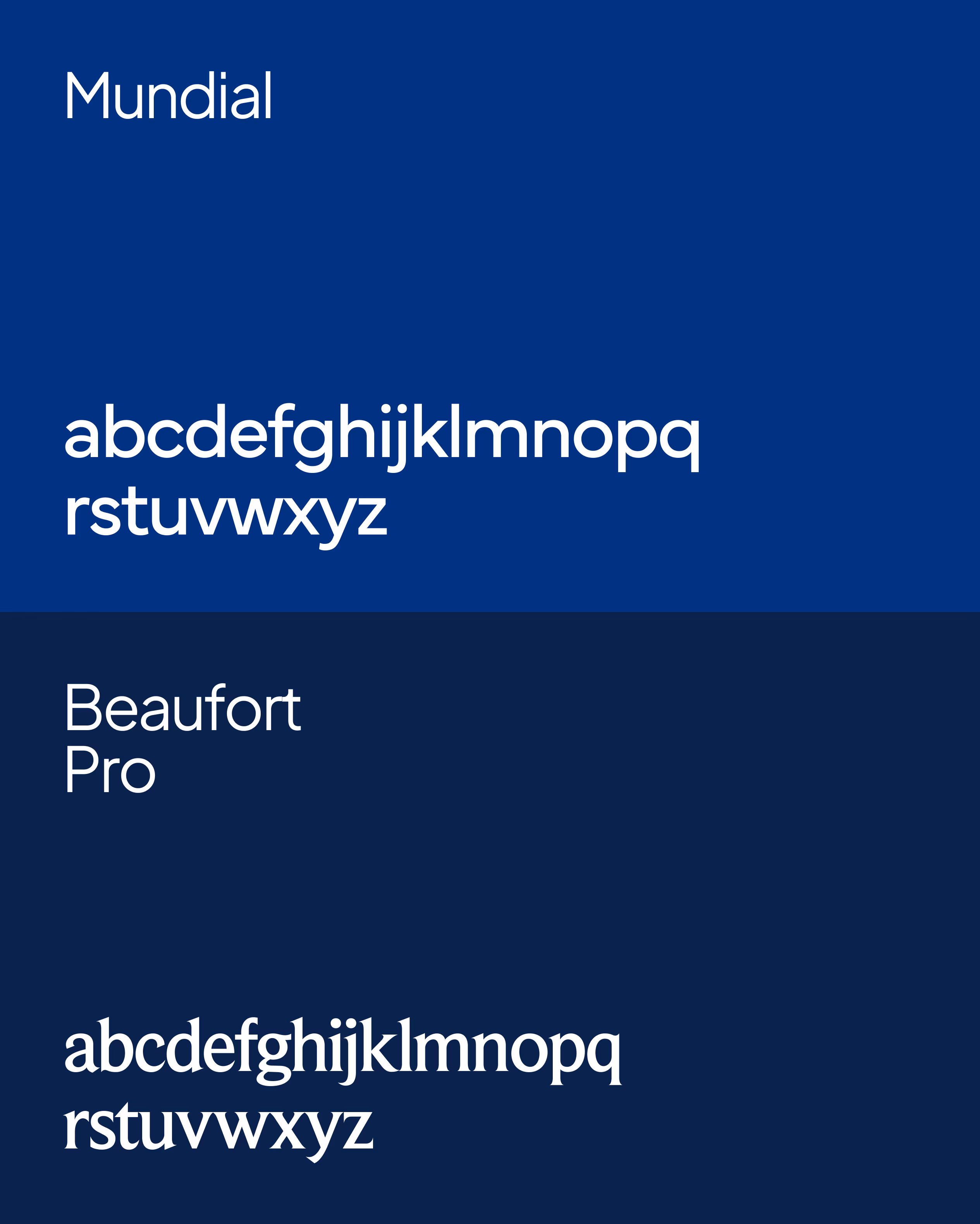 Homello brand typography system displaying Mundial and Beaufort Pro typeface families by Hatypo Studio