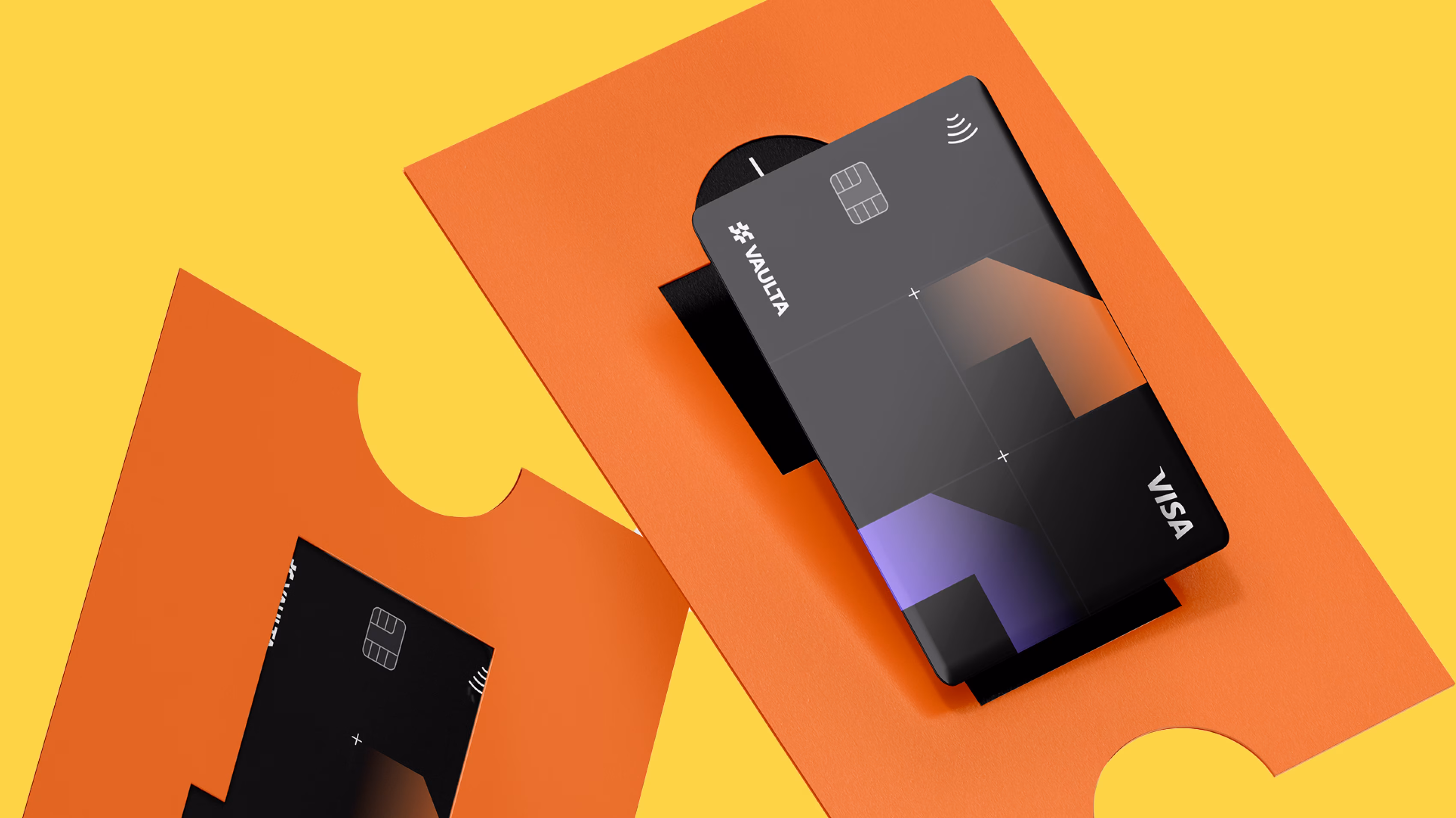 Vaulta Finance branding and mobile app design by Hatypo Studio