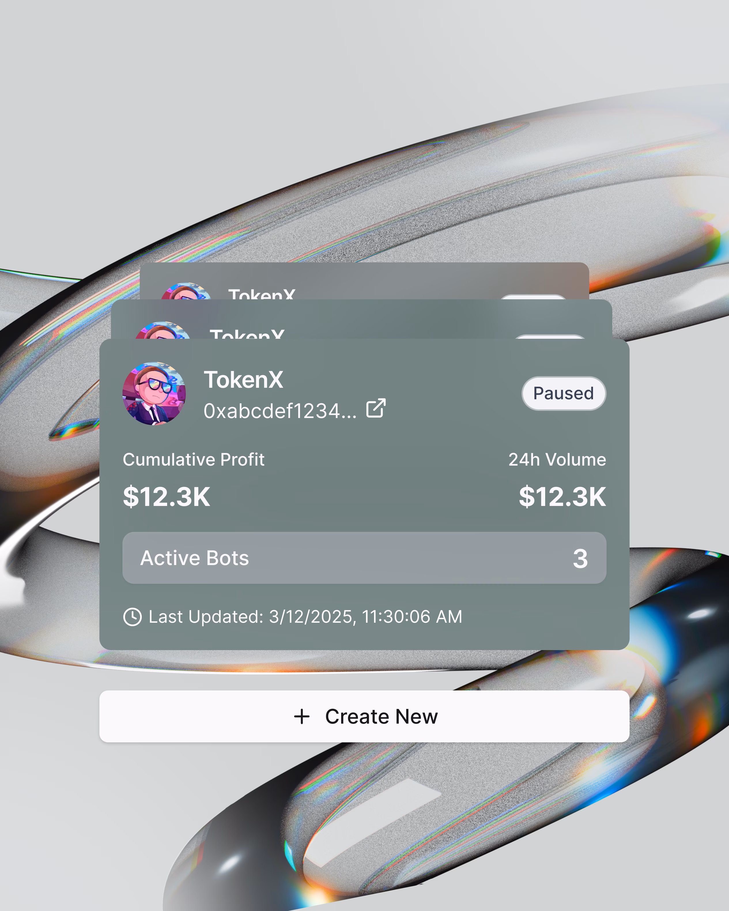 Valmira dashboard design displaying token settings including transfer fees, governance options, and staking configuration by Hatypo Studio