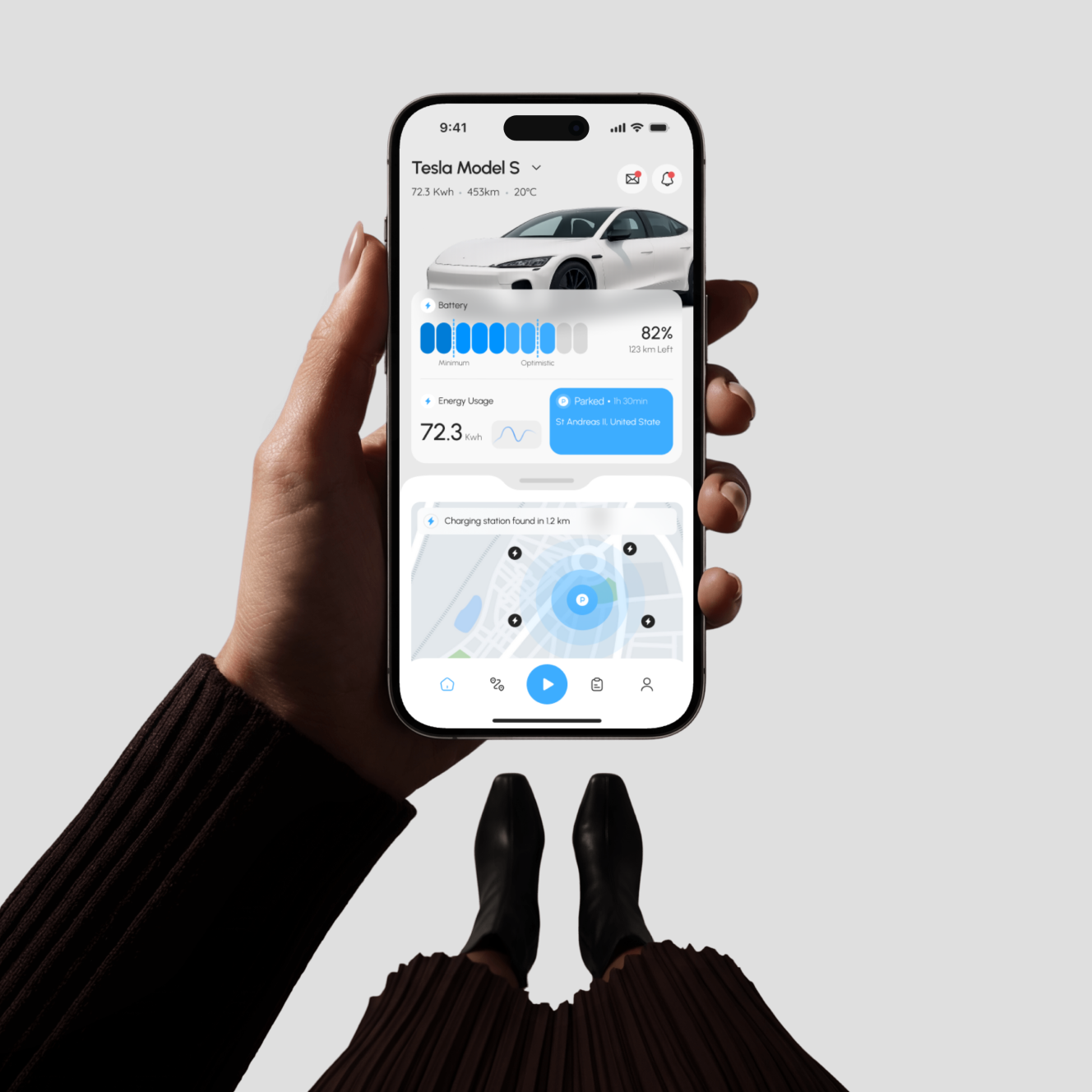 EVTwin Web Development and mobile app UI design for EV charging platform by Hatypo Studio