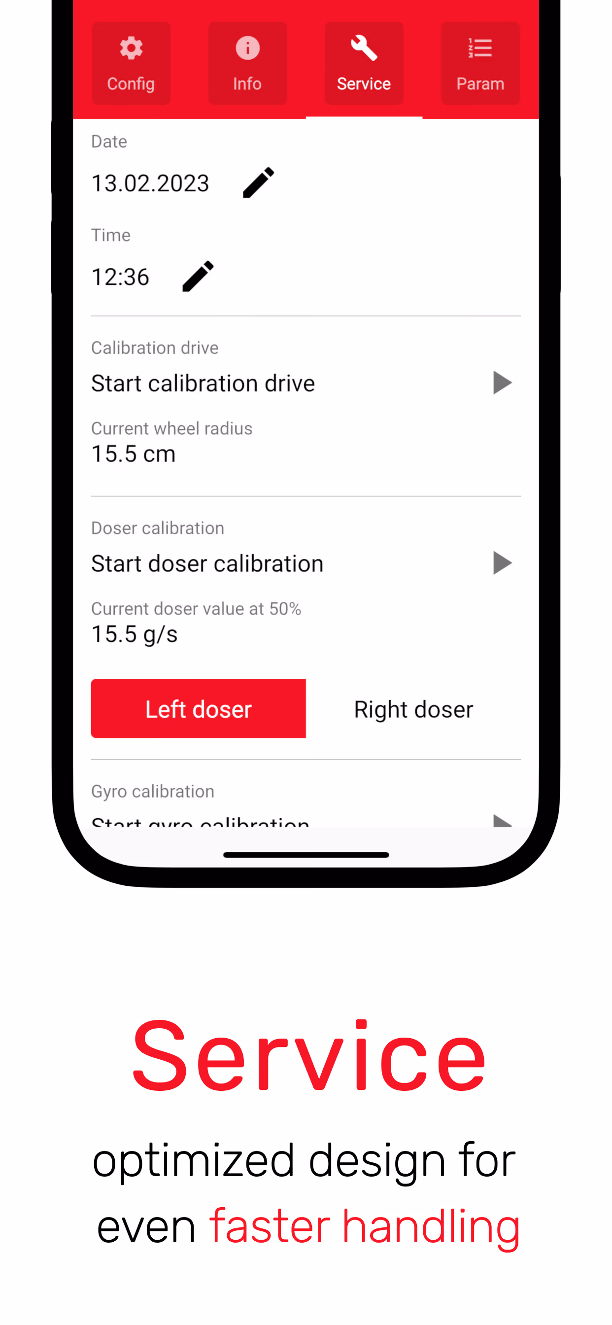FaroSmart service settings screen