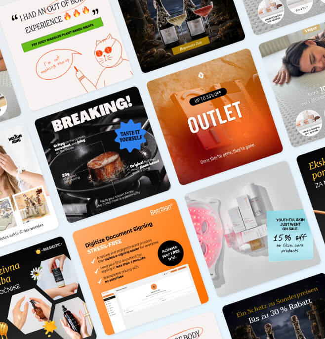 Picture showing different examples of ad marketing
