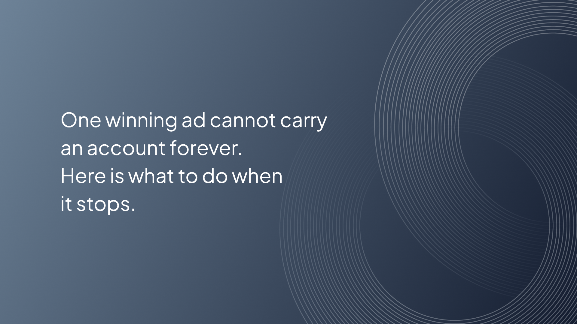 The Creative Ceiling: Why Your Winning Ads Stop Scaling 