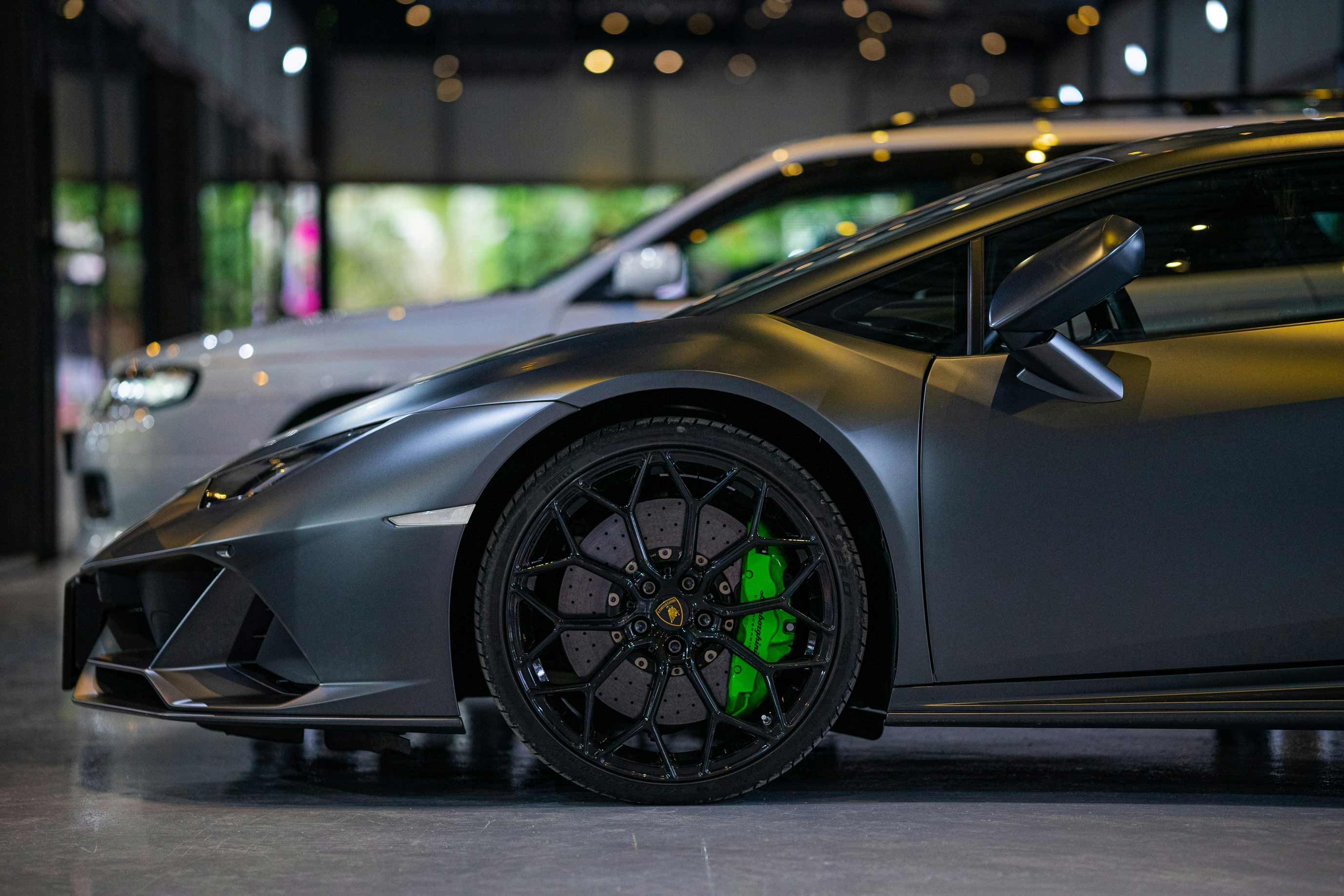 Super cars in a body shop