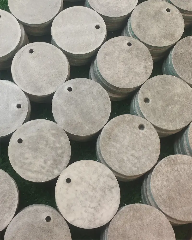 Room key fobs in construction for a boutique hotel in Amsterdam