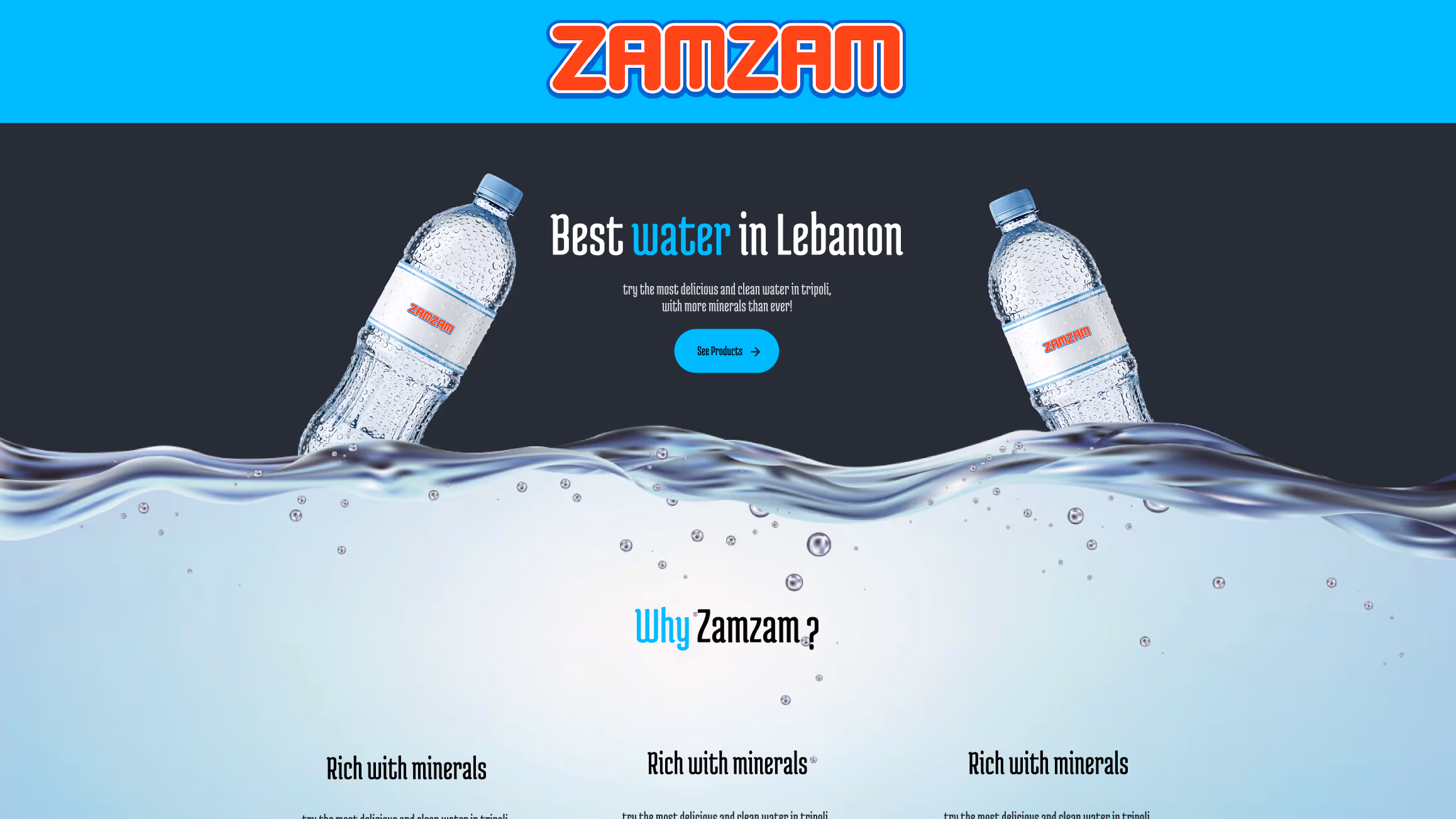 An image Zamzam water bottles, designed by kreatrix.