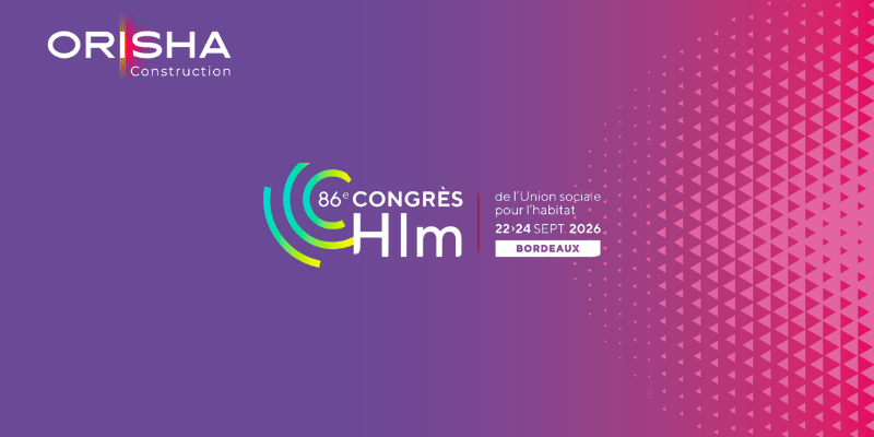 86th Congrès Hlm logo with event dates Sept 22-24, 2026 in Bordeaux on purple to pink gradient background.