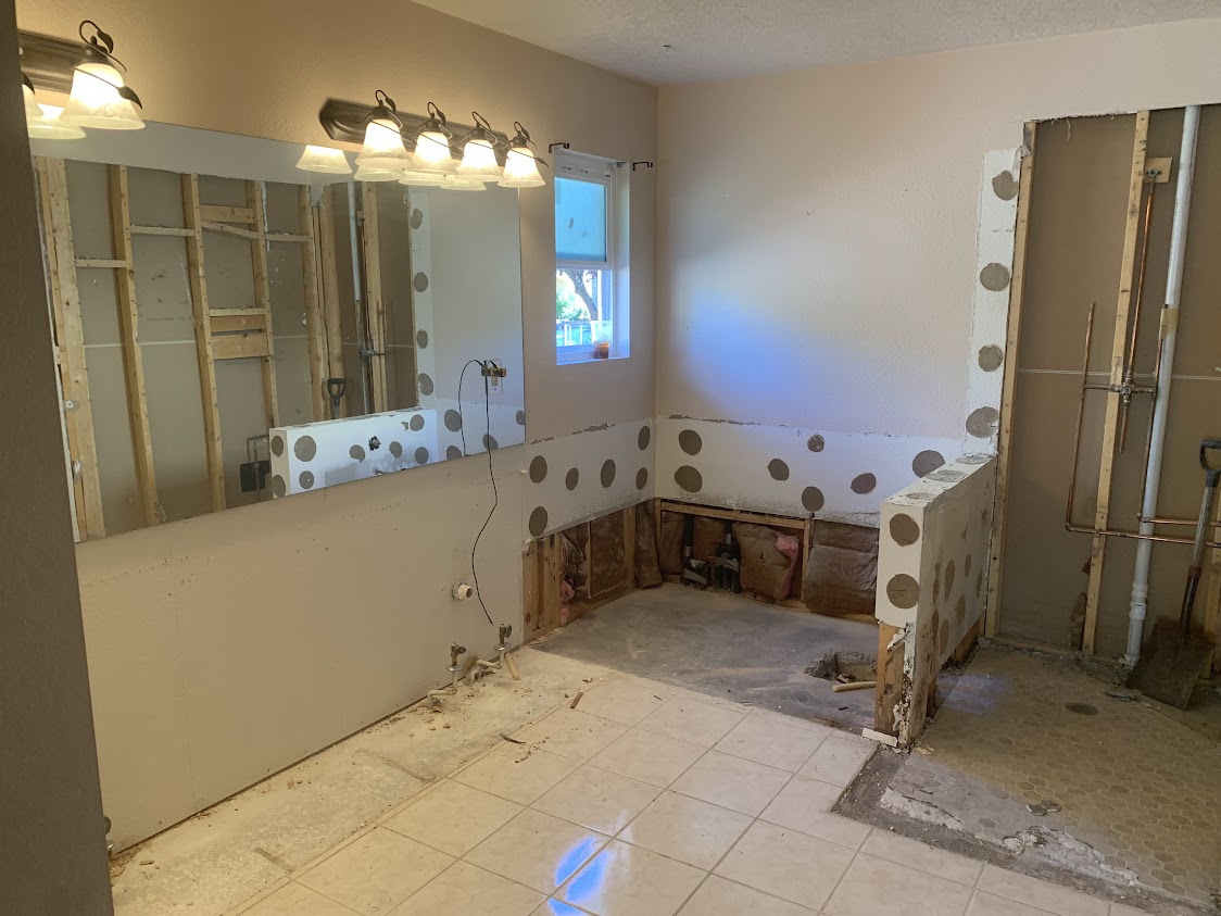 Ventana Ranch bathroom during demolition