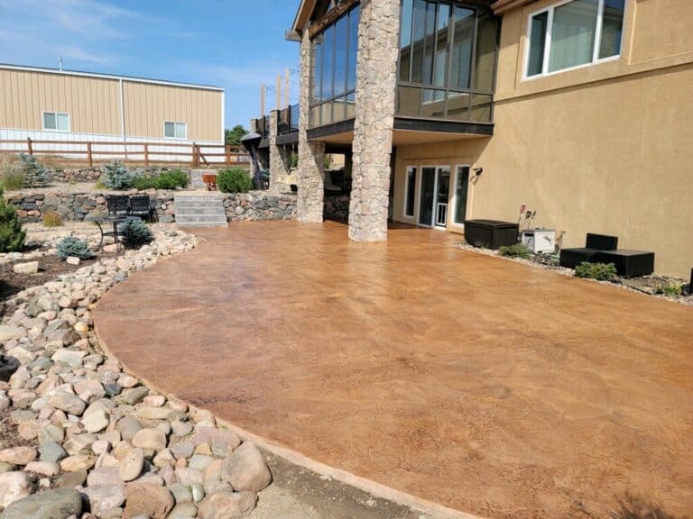 Stained concrete patio