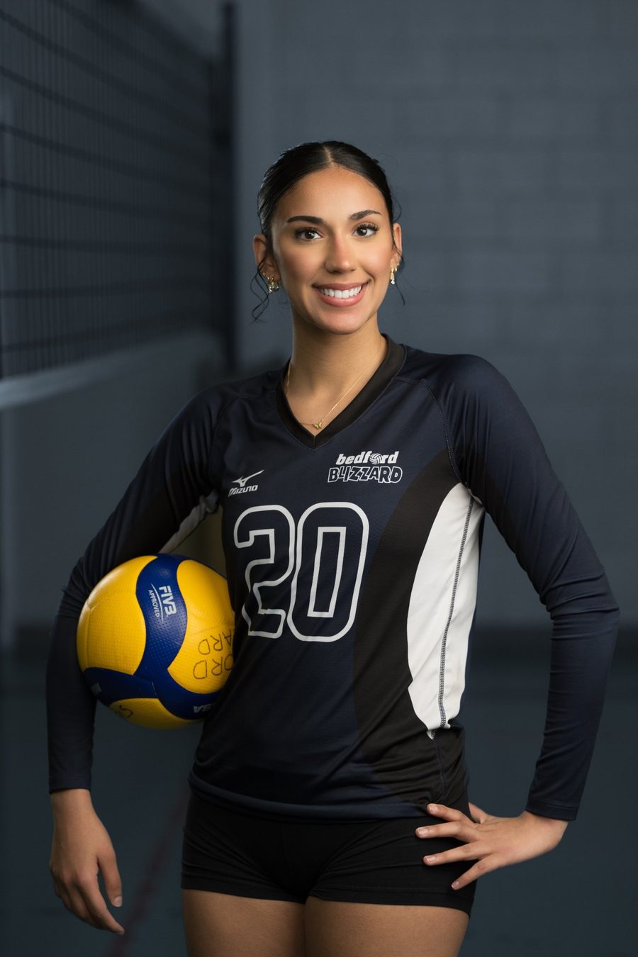 Individual volleyball player portrait