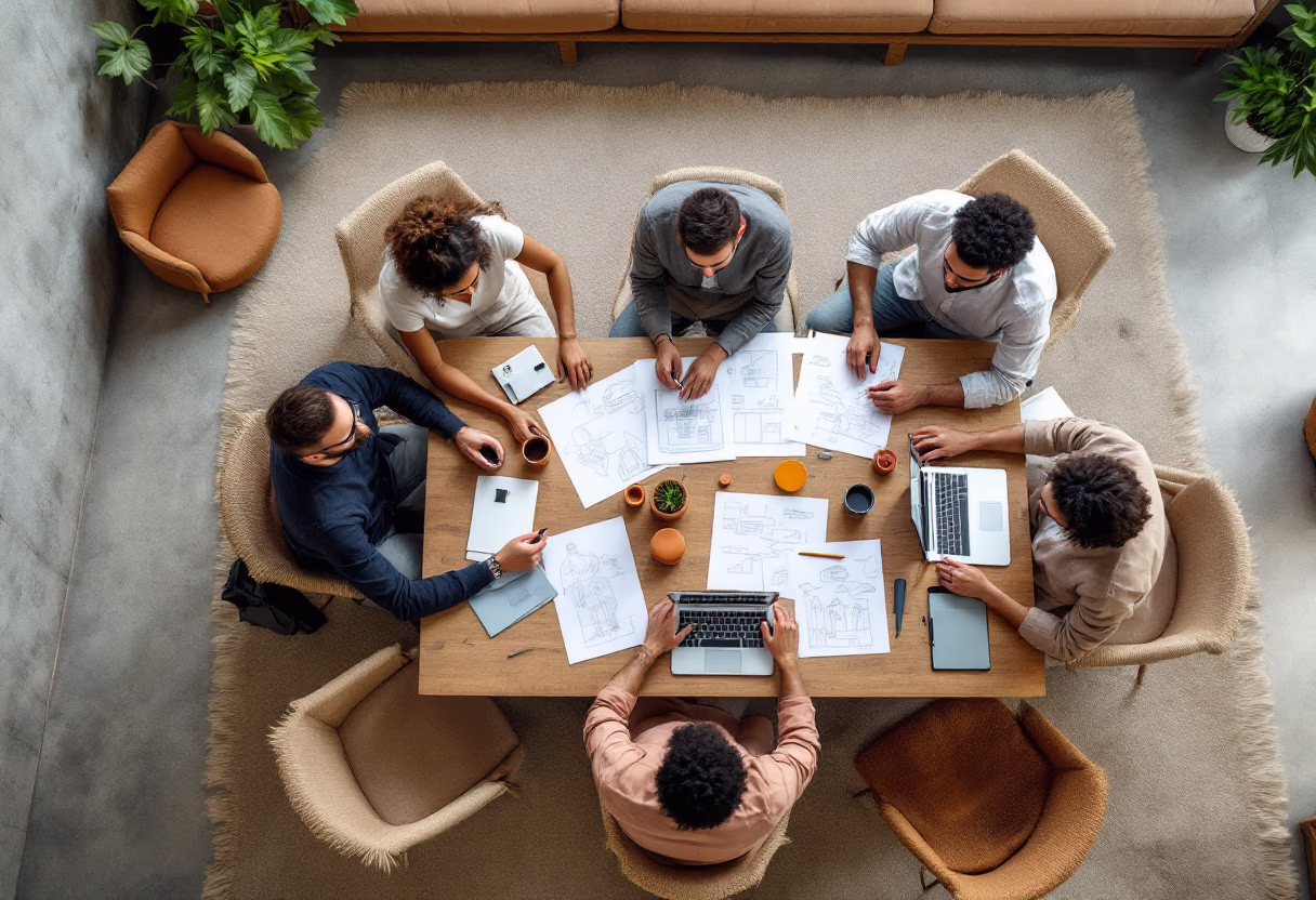 image of diverse group collaboration (for a hr tech)