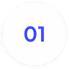 Blue number 01 centered in a white circle.