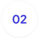Blue number 02 centered on a white circular background.